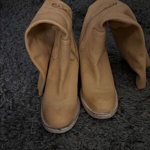 Free people Tan Leather Women's Boots size 40 excellent condition
